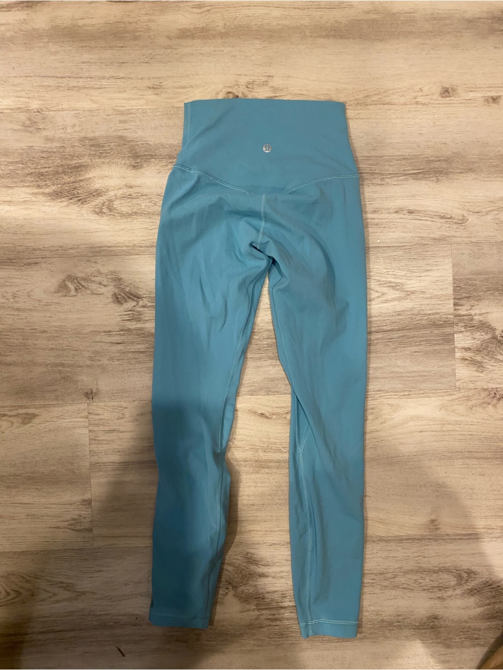 Lululemon Aqua High-Rise Leggings Wunder Train like New Blue